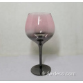 verres de verre à vin de couleur personnalisés